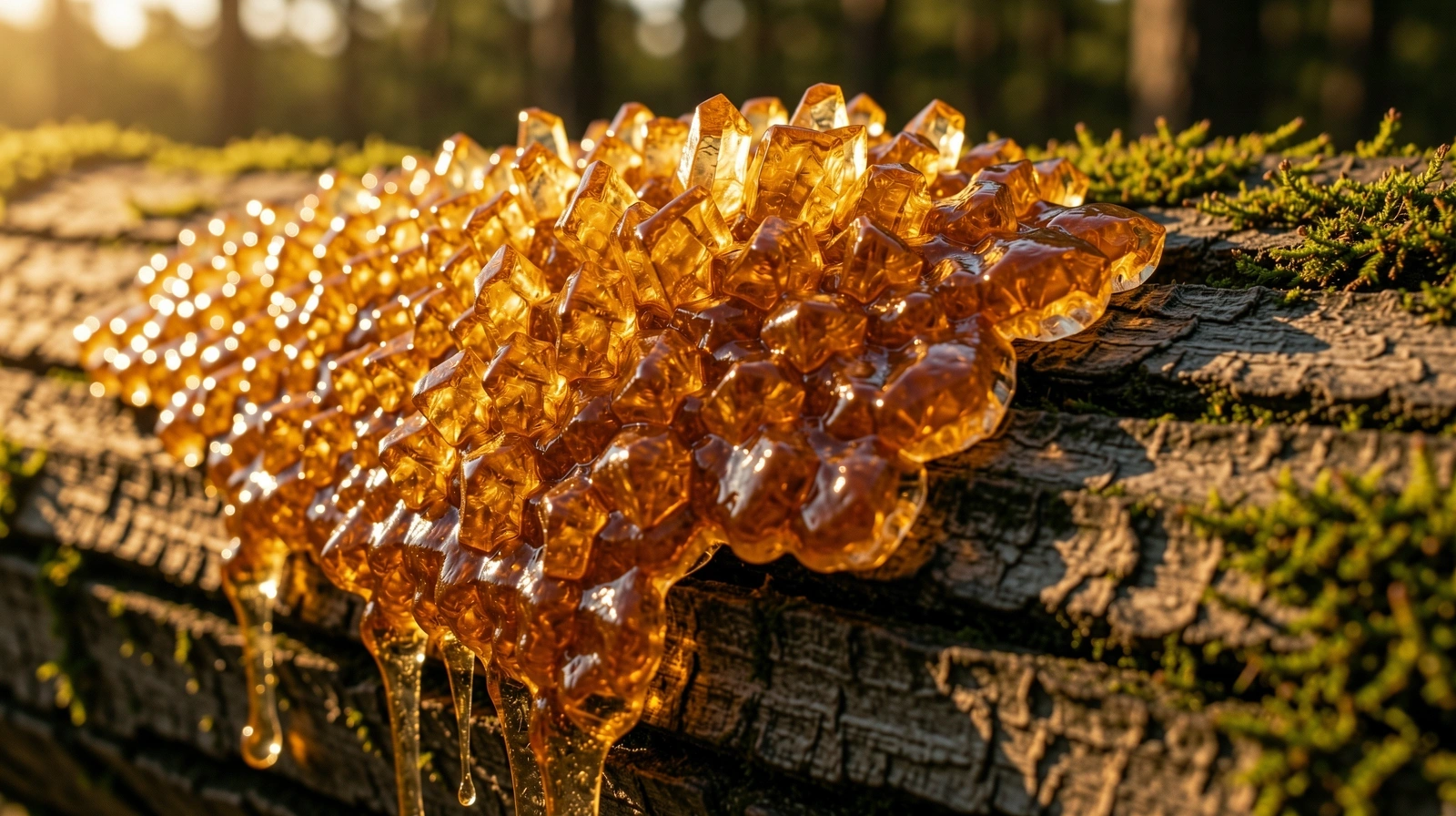 Prirodna smola i zlatni tonovi prirode