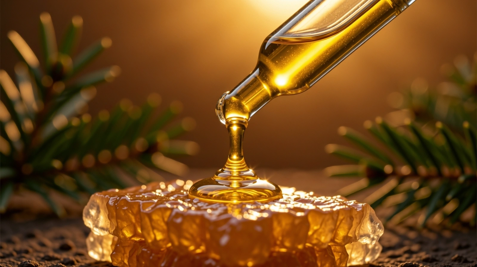 Prirodna zlatna smola i svetlost